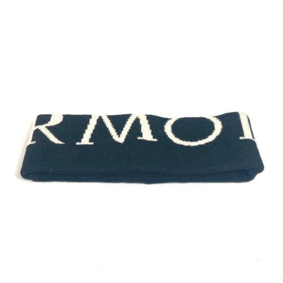 MONCLER logo headband hair accessories hair band wool / polyester Black/White - Picture 8 of 13